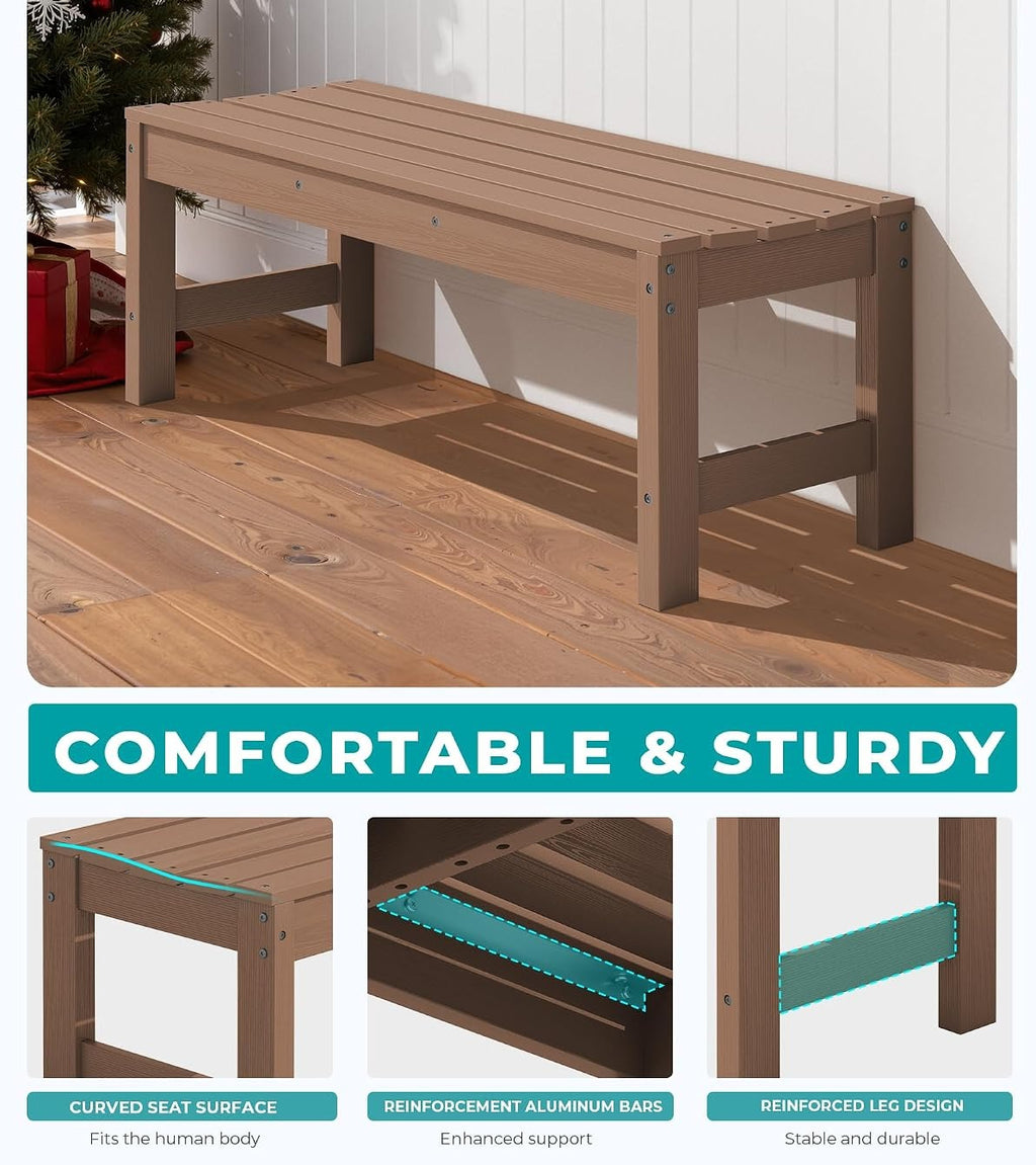 HDPE Grain All Weather Outdoor Bench