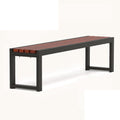 Wood Iron Weatherproof Patio Bench