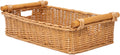 Shallow Wicker Storage Organizer Basket