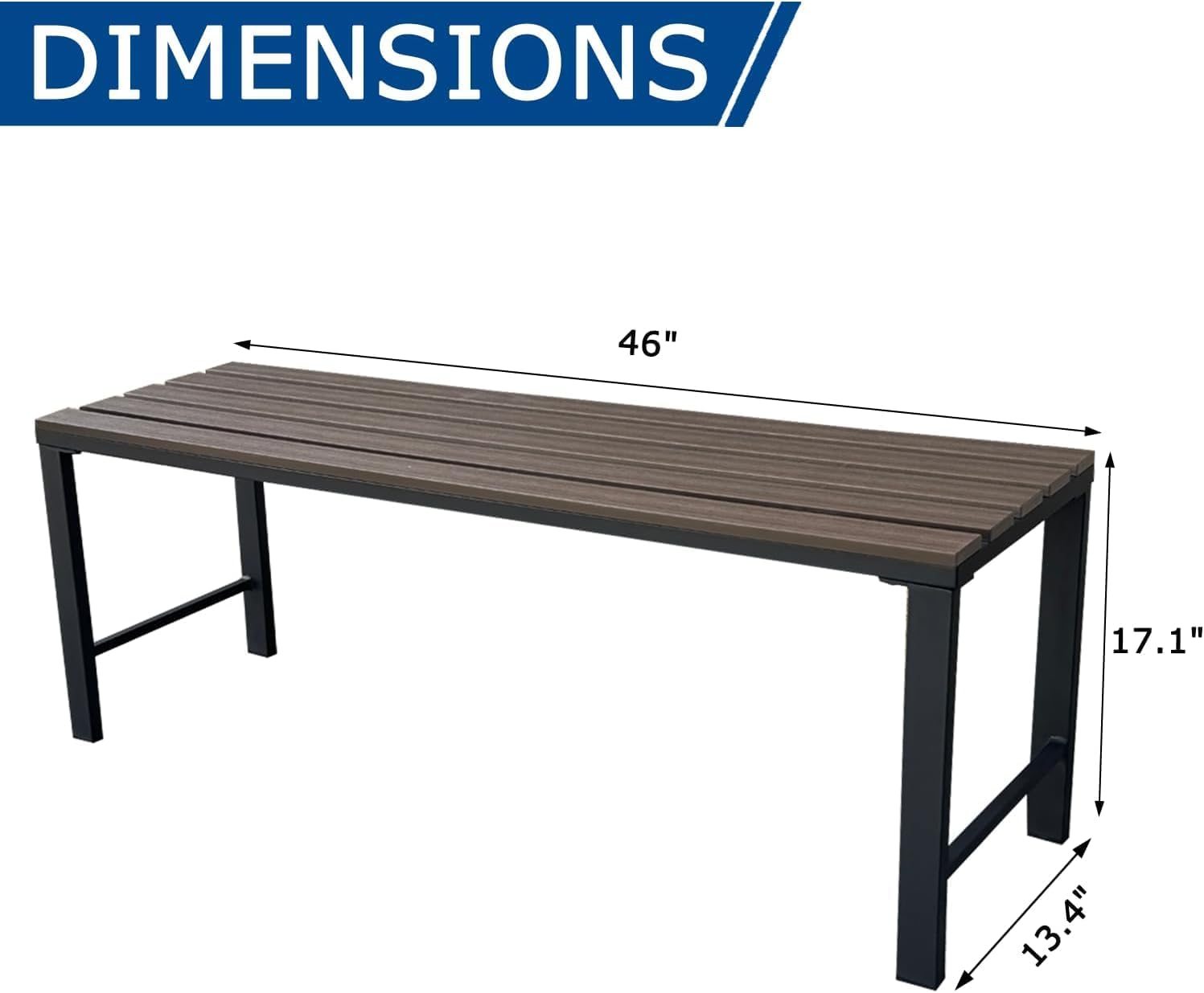 Slatted All Weather Bench Duo
