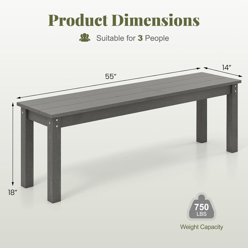 Slatted HDPE Weatherproof Bench