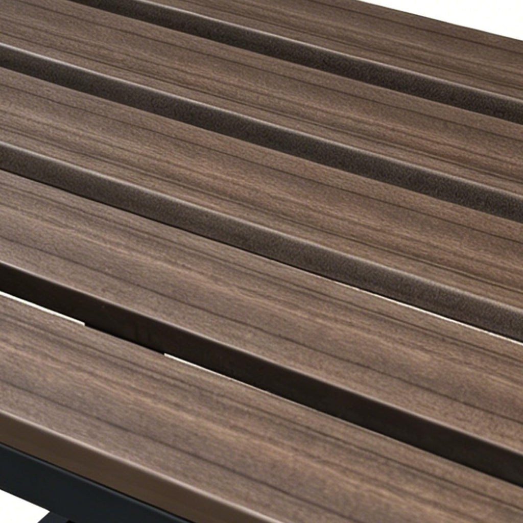 Slatted All Weather Bench Duo