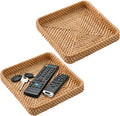 quare Rattan Decor Storage Tray Duo