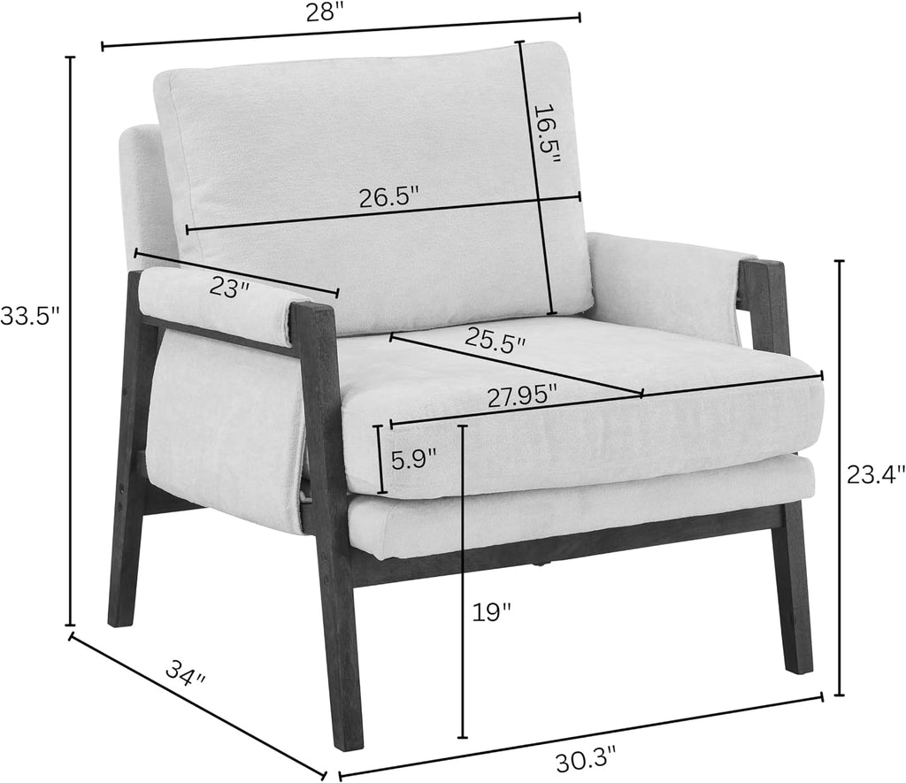 Mid Century Upholstered Armchair