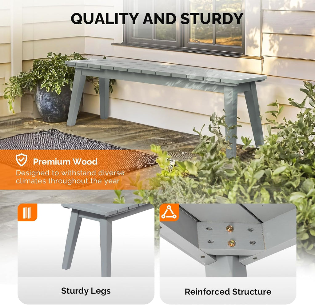 Weatherproof Wooden Patio Bench