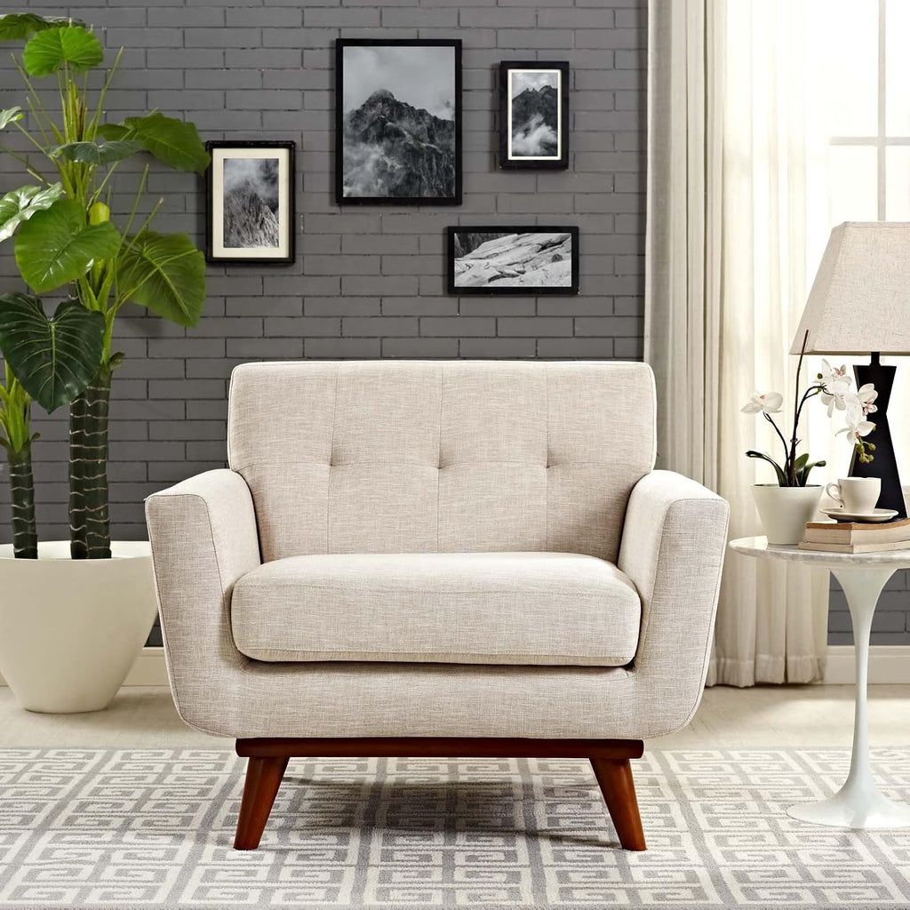 Fabric Upholstered Midcentury Chair