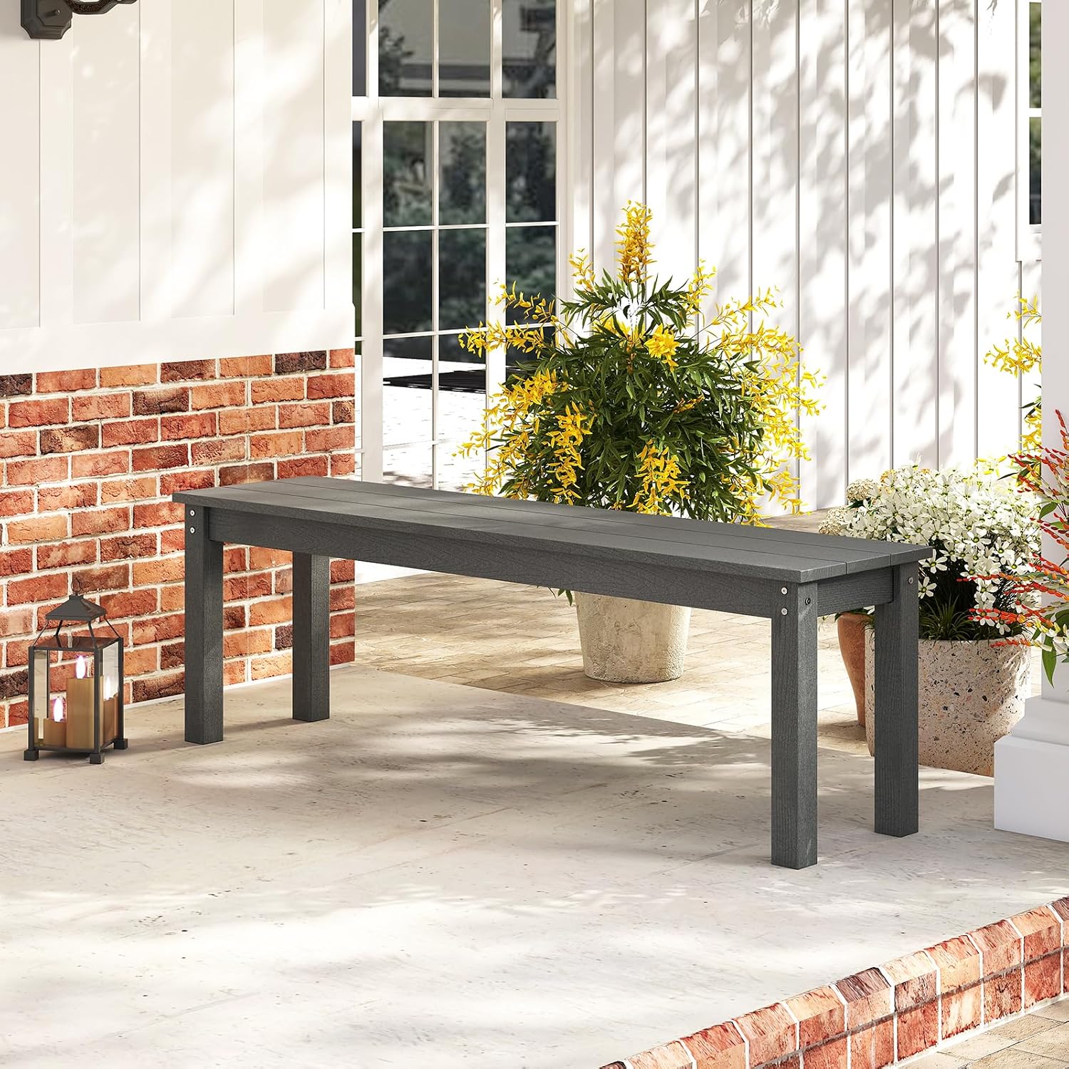Slatted HDPE Weatherproof Bench