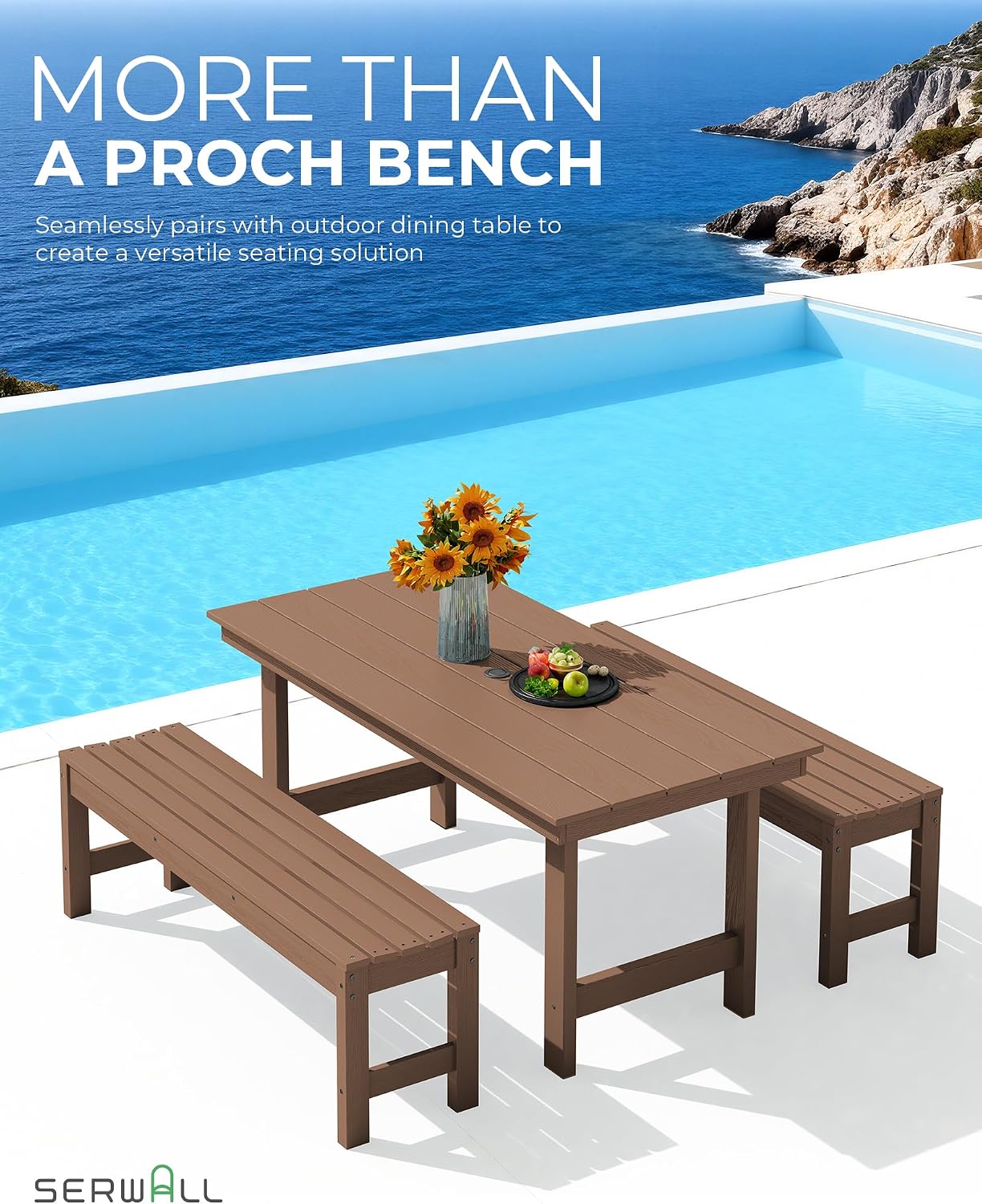 HDPE Grain All Weather Outdoor Bench