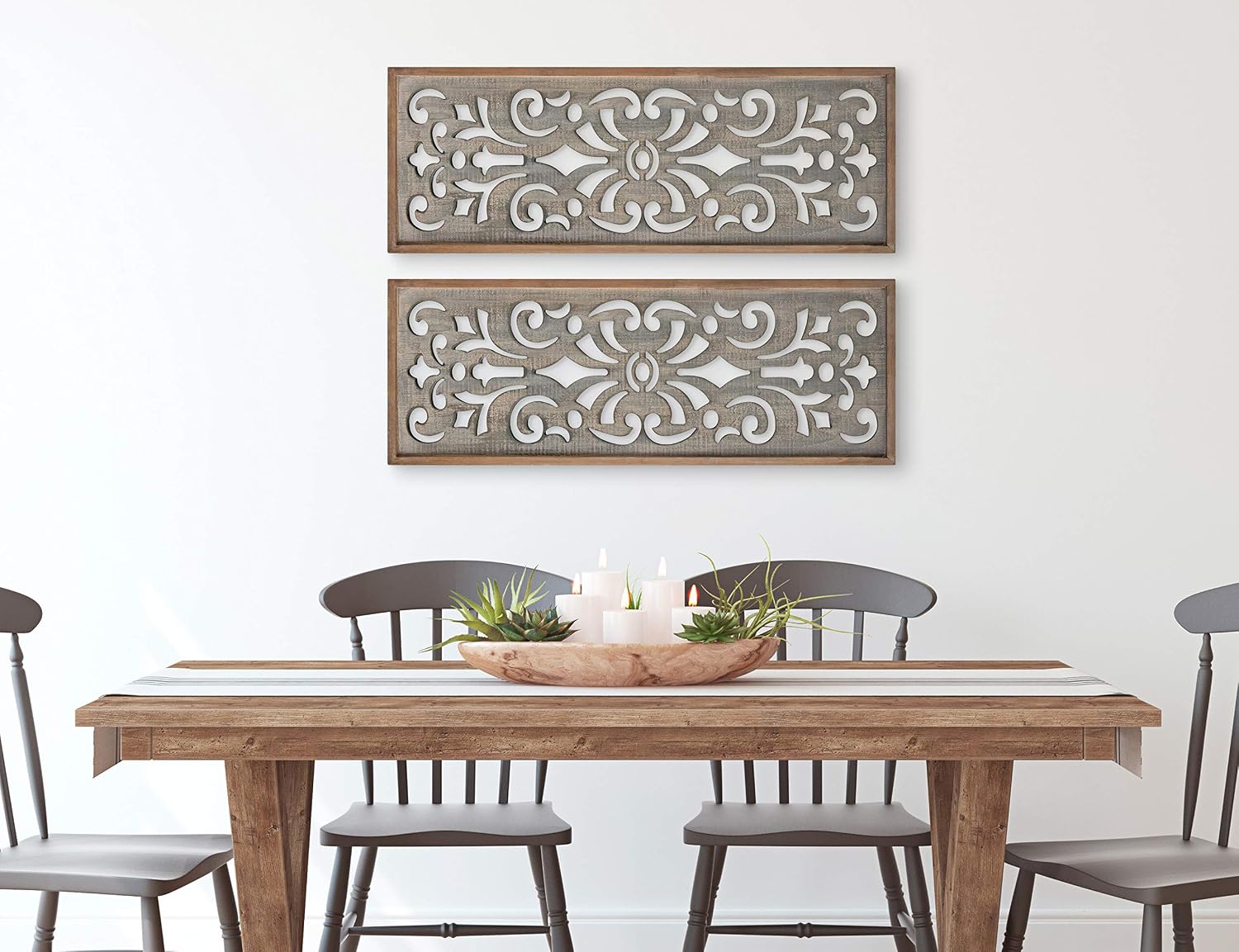 Rustic Lattice Wooden Wall Decor Panel