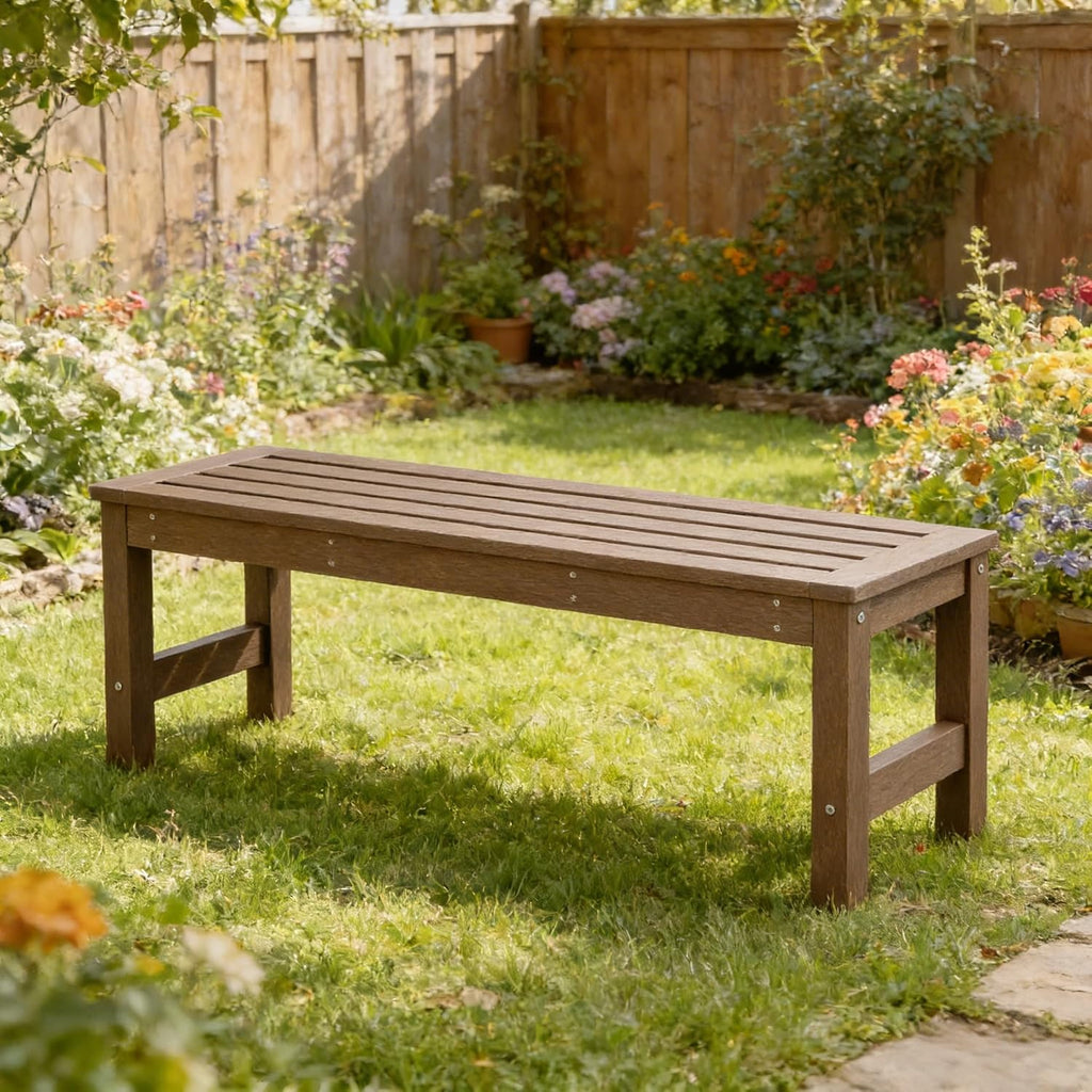 Fadeproof HDPE Outdoor Patio Bench