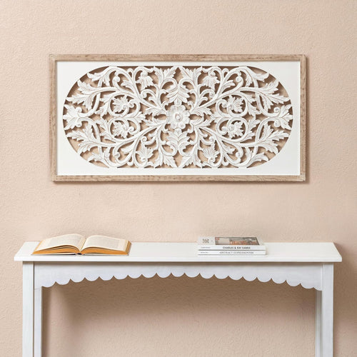 Carved Floral Wooden Wall Art Panels